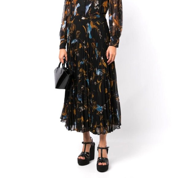 ERDEMMidi Skirt Bird - Print